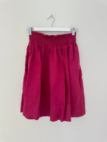 zoe skirt - fuschia linen Apparel  