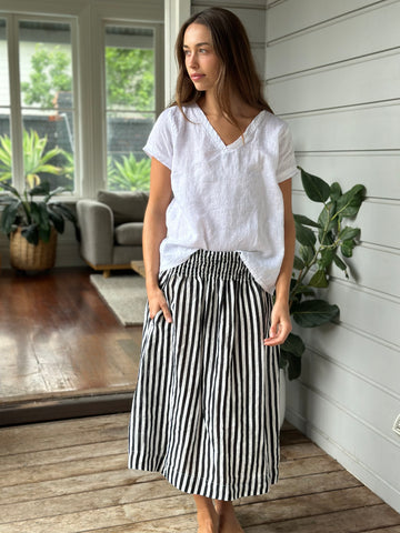 lola skirt-small black stripe Apparel  