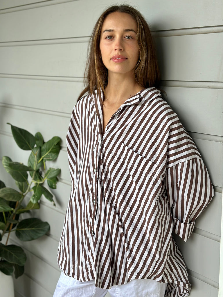 caitlyn shirt - soil stripe cotton Apparel  