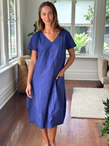 morgana dress - blue dusk cotton General