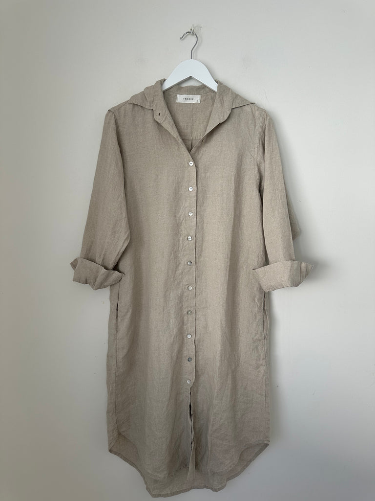 Elliot linen dress-natural Apparel