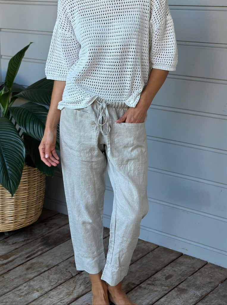 darcy pants - natural linen Apparel