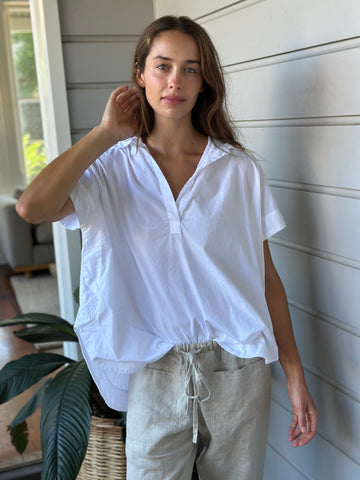 tara top - white cotton General