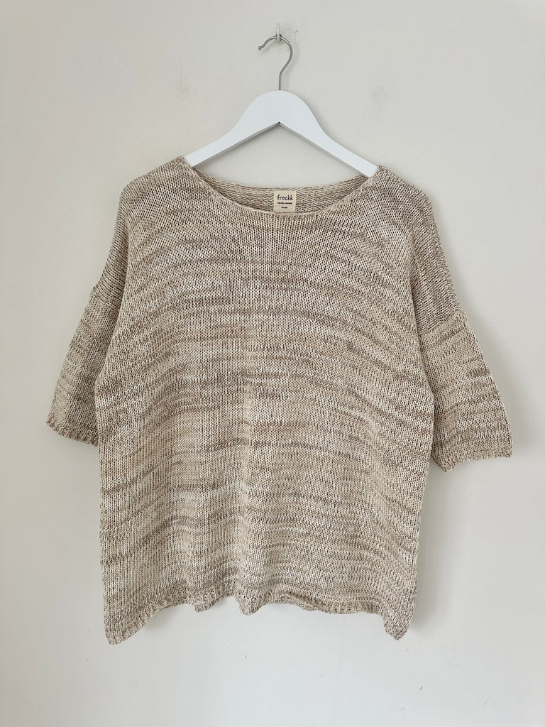 avery knit top-natural mix Apparel  