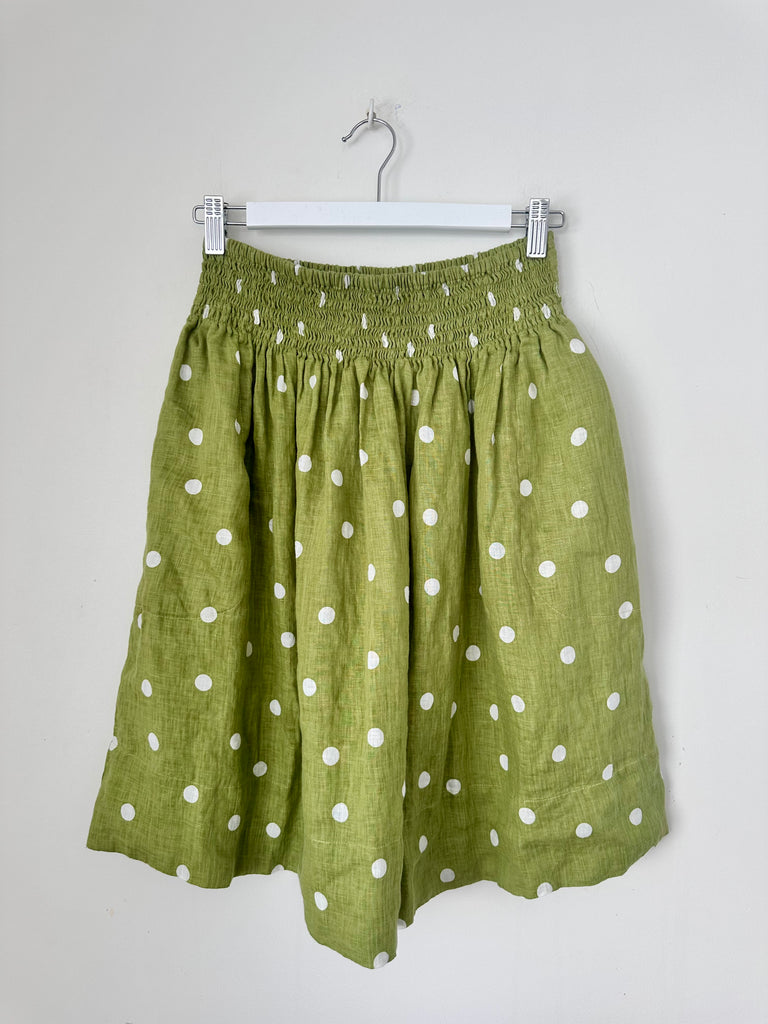 zoe skirt-avocado spot Apparel