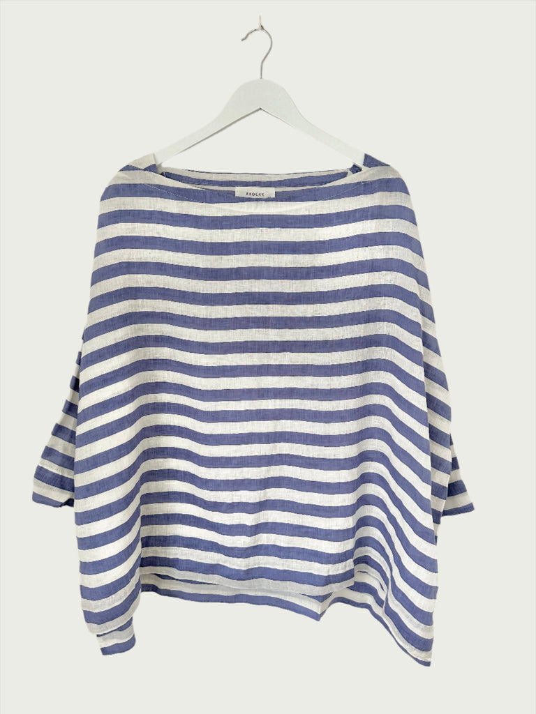 avril top - 2cm cornflower stripe Apparel