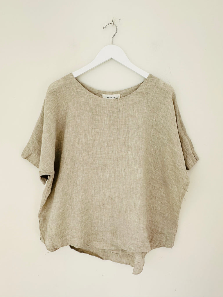 mia top - natural linen Apparel