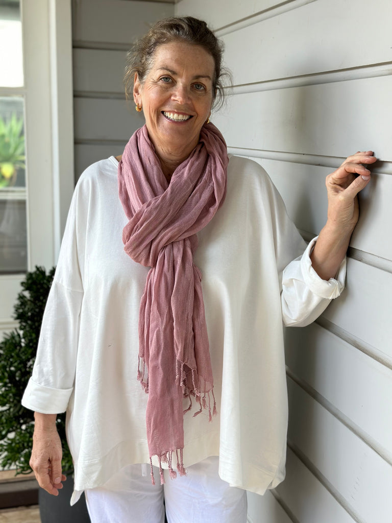 soft neck scarf-dusty rose Apparel  