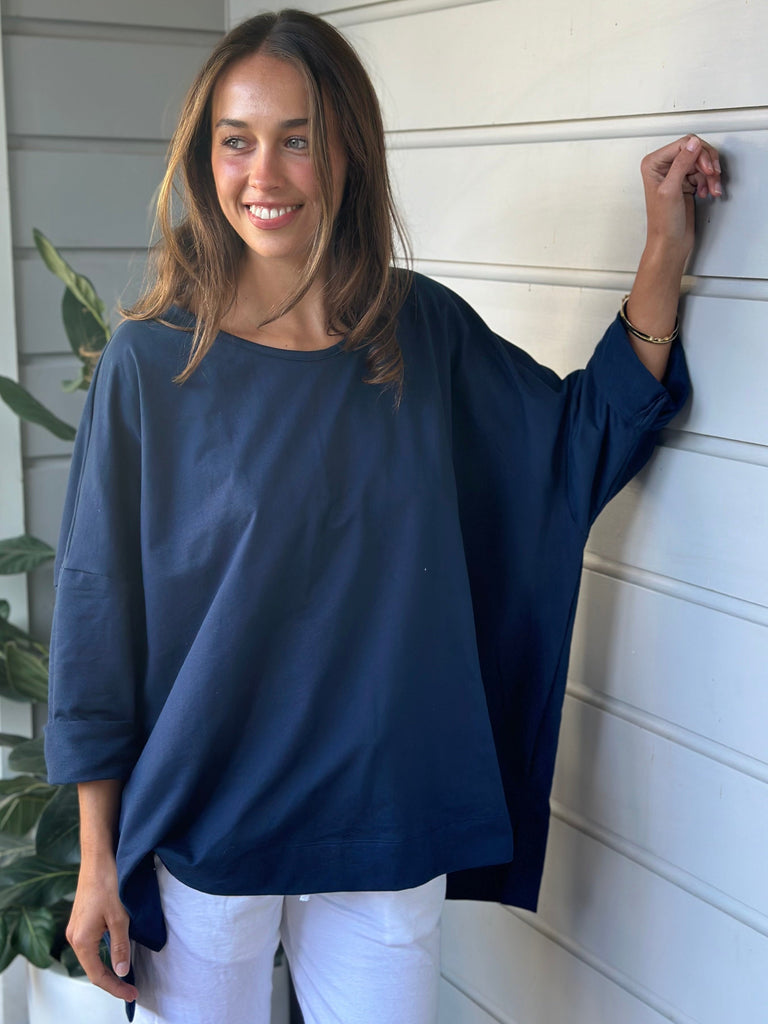 hunter top - navy knit Apparel  