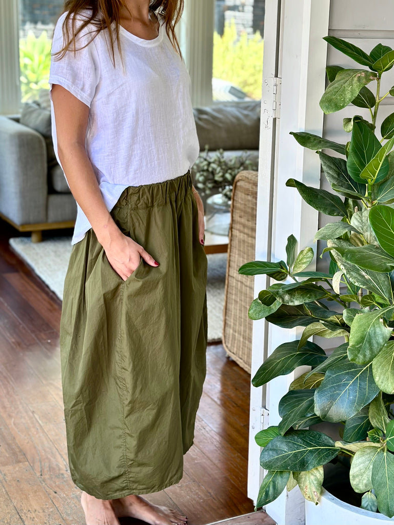 lana skirt - army cotton Apparel