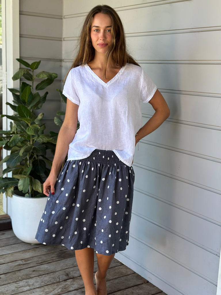 zoe skirt - grey spot Apparel