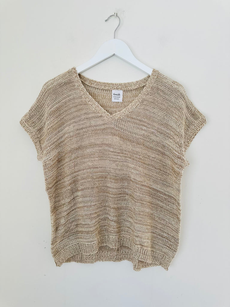 lara knit top - natural mix cotton Apparel  