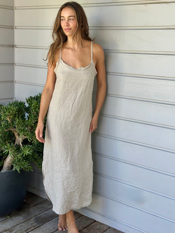 ava dress - natural linen Apparel