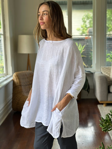 gabriella top-white Apparel