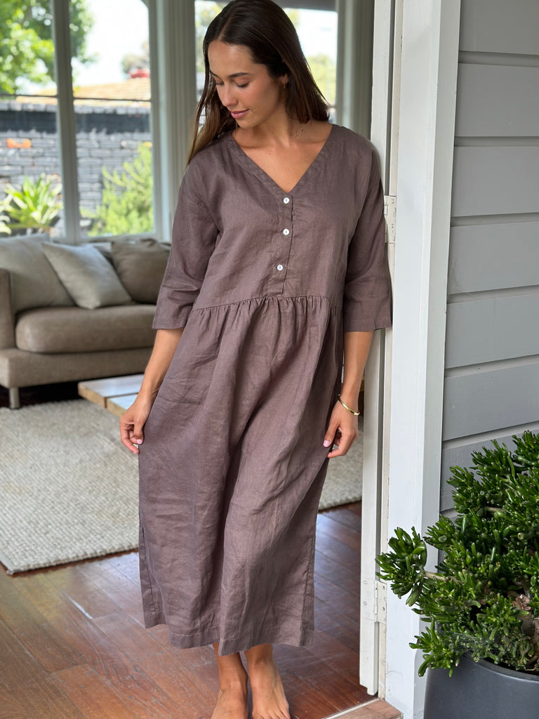 heidi dress - soil linen Apparel  