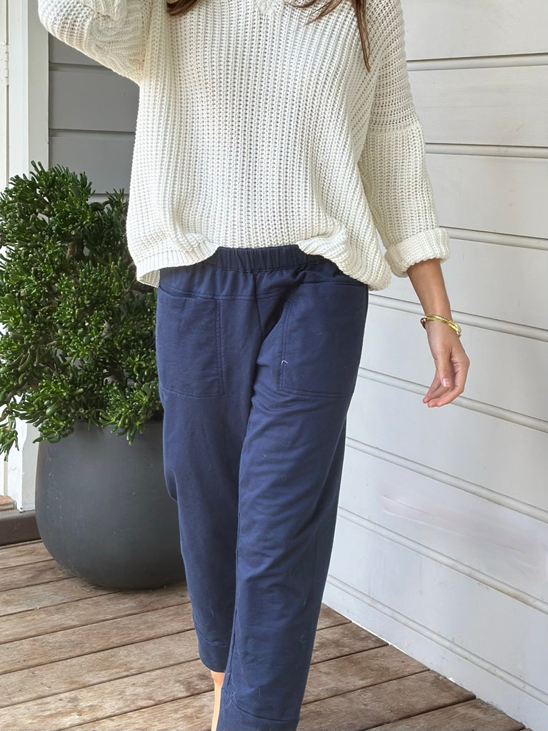 darcy capri pants-navy knit Apparel  