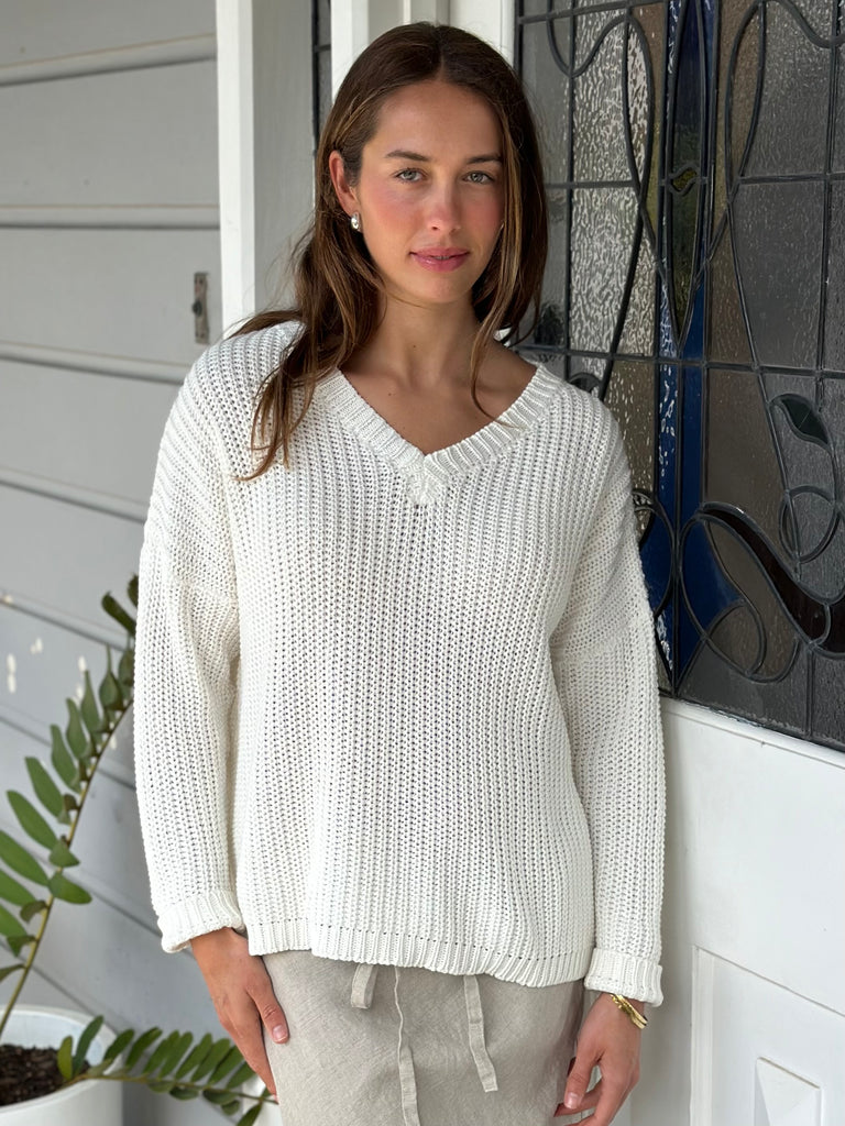 jasper cotton knit - warm white Apparel