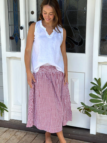 lola skirt - red gingham Apparel  