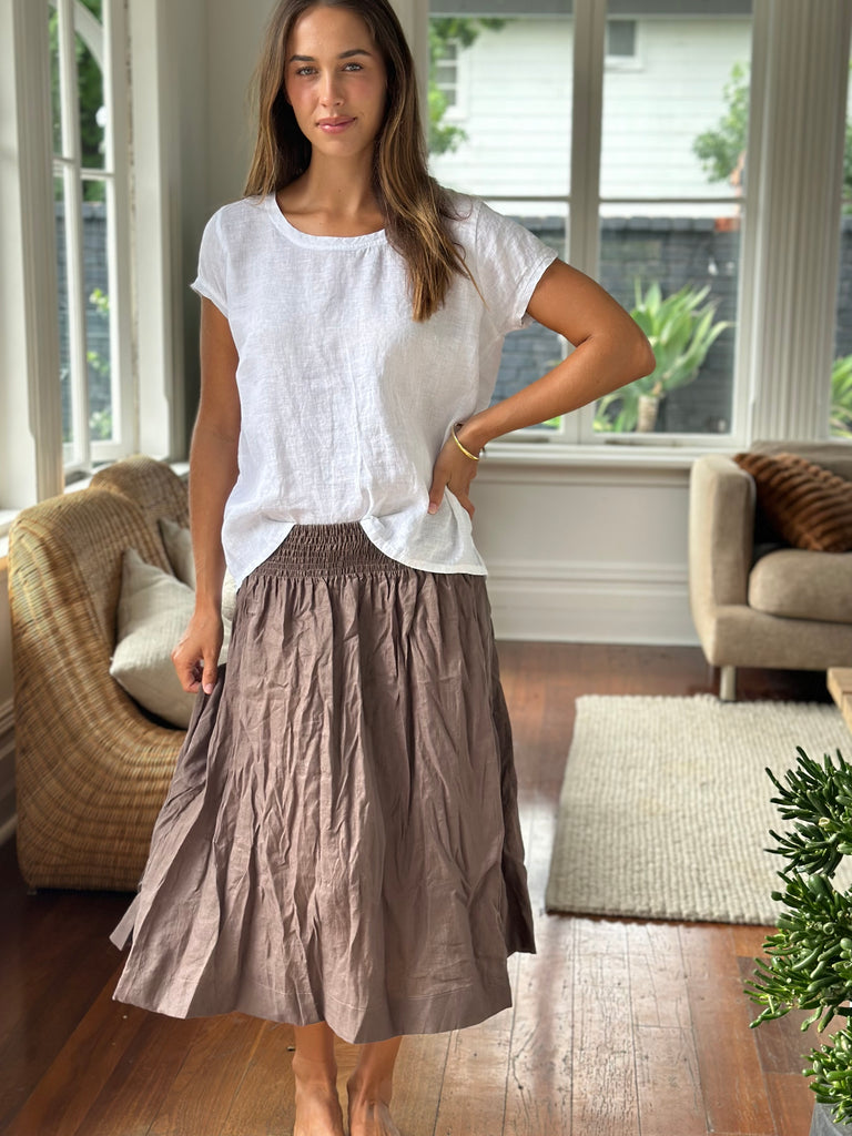 lola skirt - soil linen Apparel  