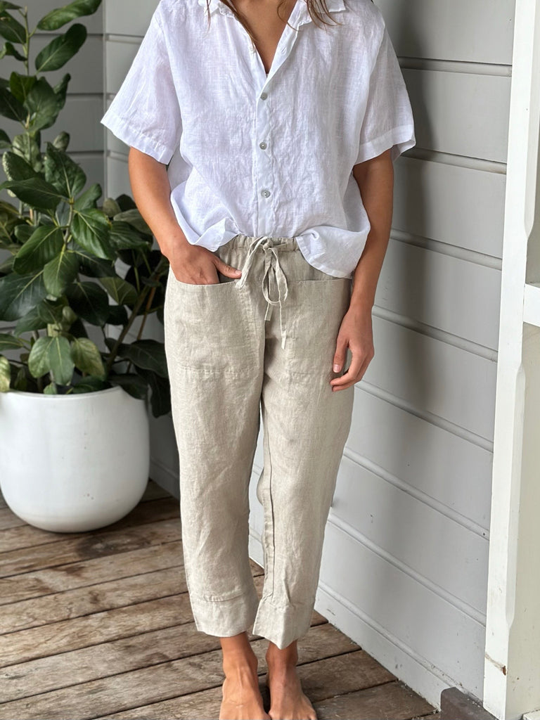 darcy pants - natural linen Apparel  