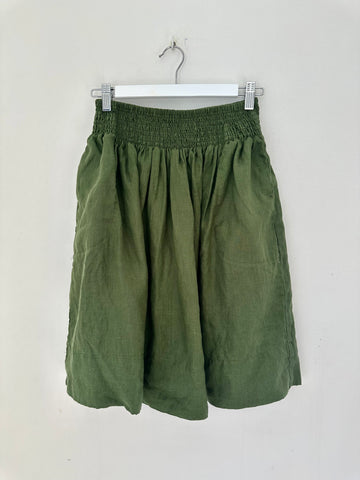 zoe skirt - moss linen Apparel  