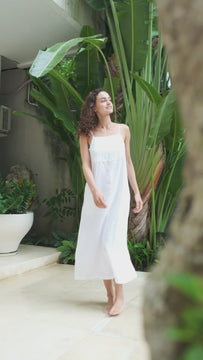 astrid dress - white linen General